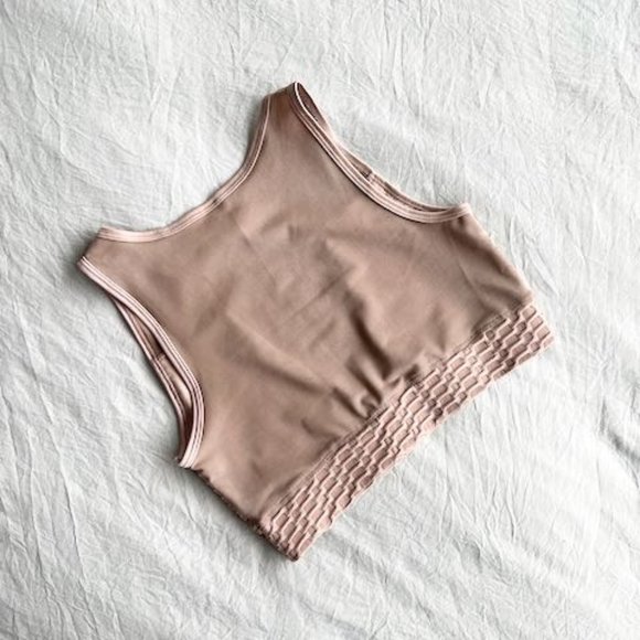 Fashion Nova | Textured Sports Bra | Medium | Mocha - Picture 3 of 10